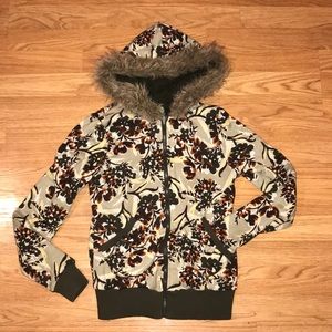 🦋 Spoiled Reversible Fur-Lined Zip-Up Hoodie